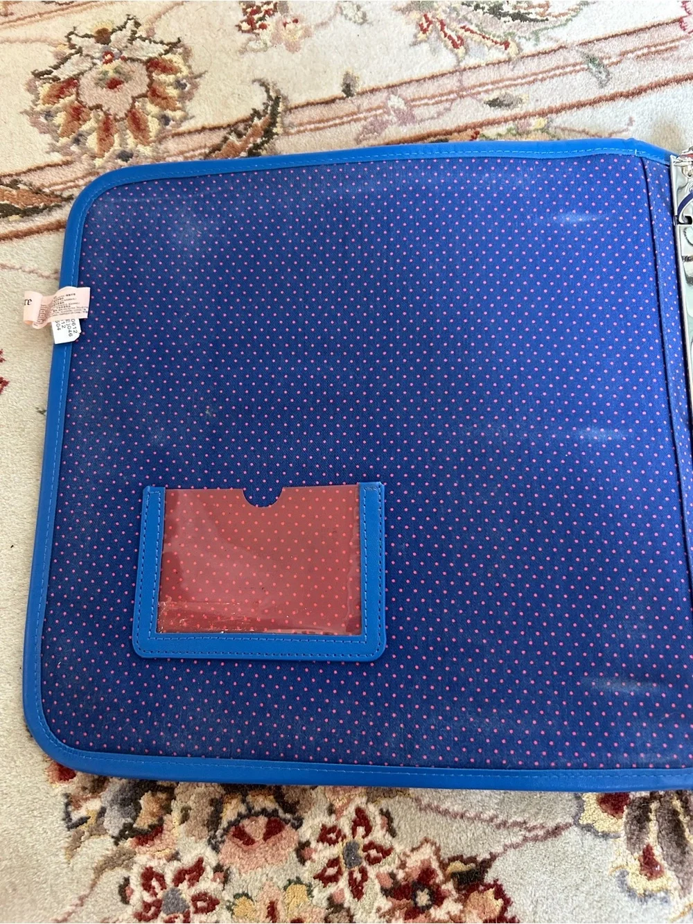 Juicy Couture Royal Blue and Pink Zip Binder